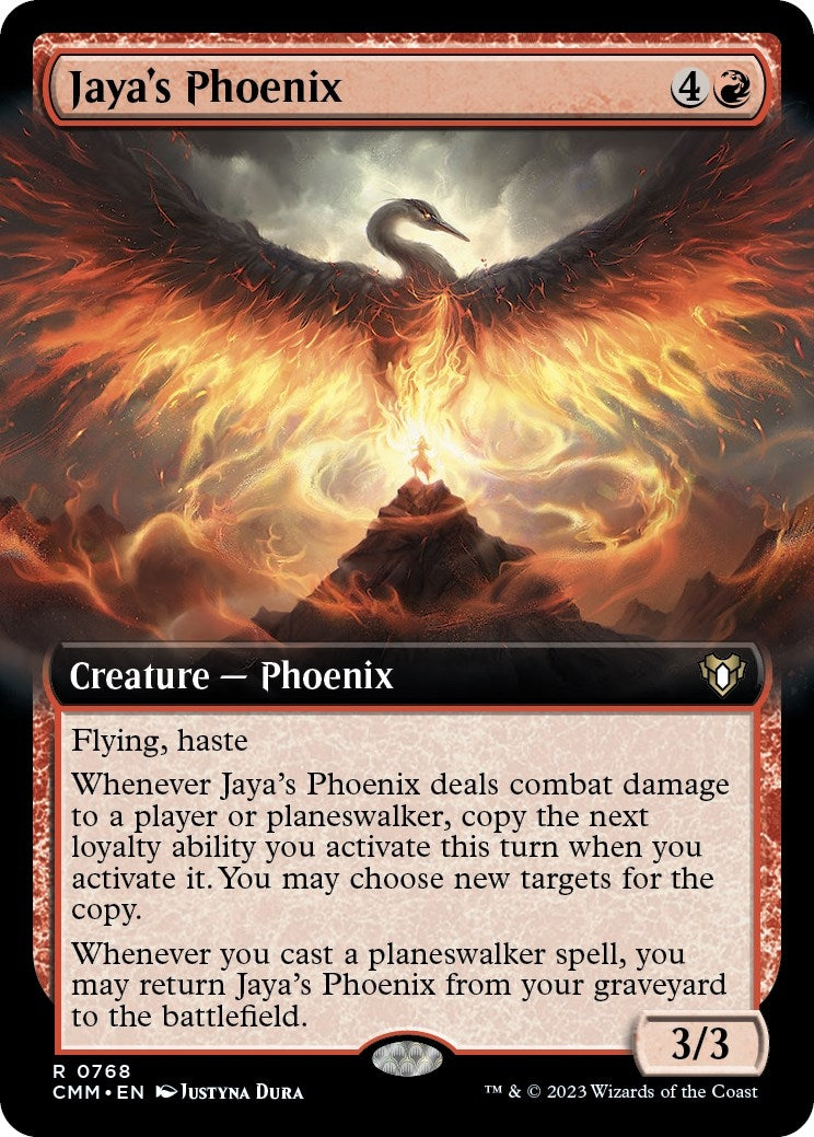 Image for Jaya's Phoenix (Extended Art) (Commander Masters) (768) - Magic: The Gathering
