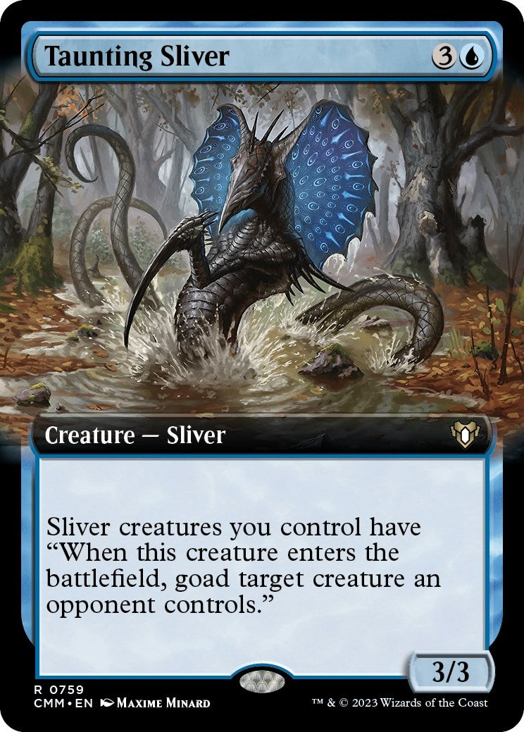 Image for Taunting Sliver (Extended Art) (Commander Masters) (759) - Magic: The Gathering