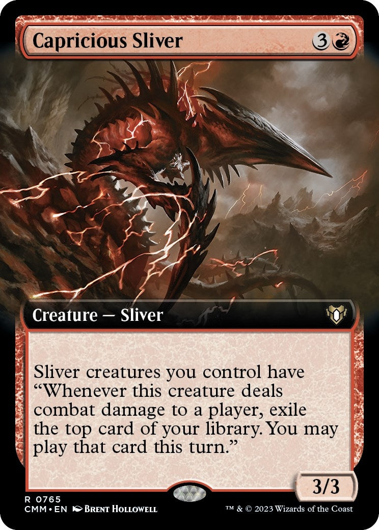 Image for Capricious Sliver (Extended Art) (Commander Masters) (765) - Magic: The Gathering