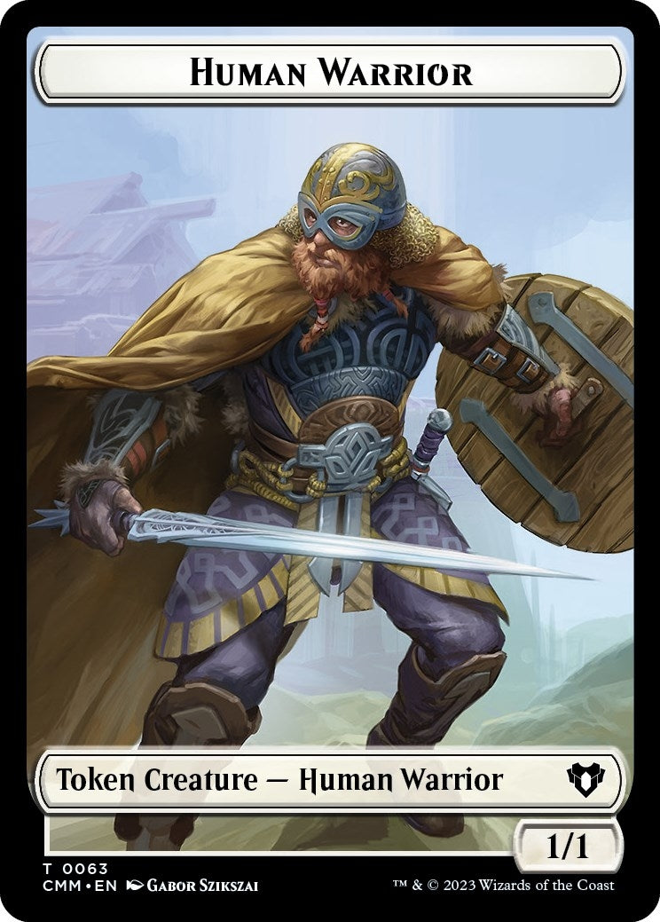 Image for Human Warrior // Zombie Army Double-Sided Token (Commander Masters) (63 // 69) - Magic: The Gathering