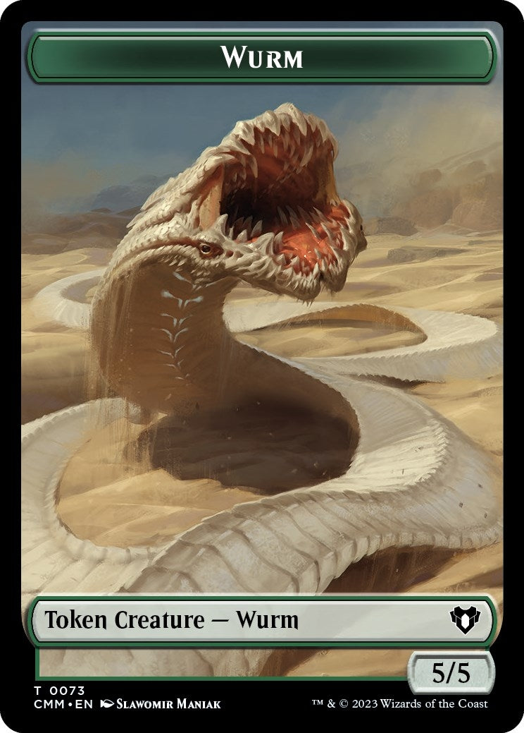 Image for Wurm // Spider Double-Sided Token (Commander Masters) (73 // 36) - Magic: The Gathering