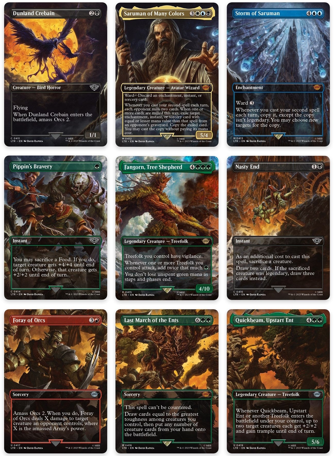 Image for Isengard Destroyed Scene [Set of 9] (Universes Beyond: The Lord of the Rings: Tales of Middle-earth) (411-419) - Magic: The Gathering