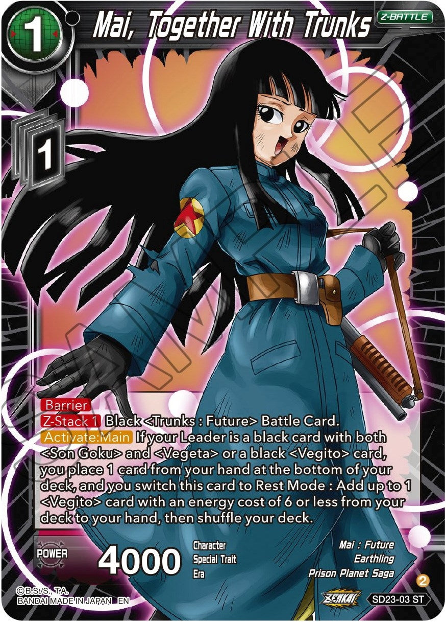 Image for Mai, Together With Trunks (Critical Blow) (SD23-03) - Dragon Ball Super: Masters