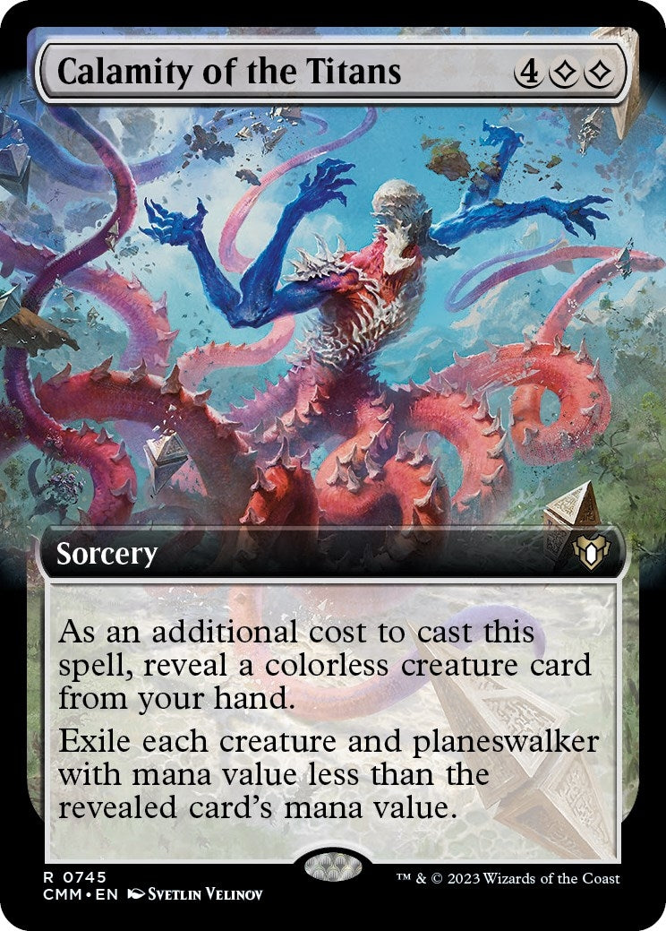Image for Calamity of the Titans (Extended Art) (Commander Masters) (745) - Magic: The Gathering