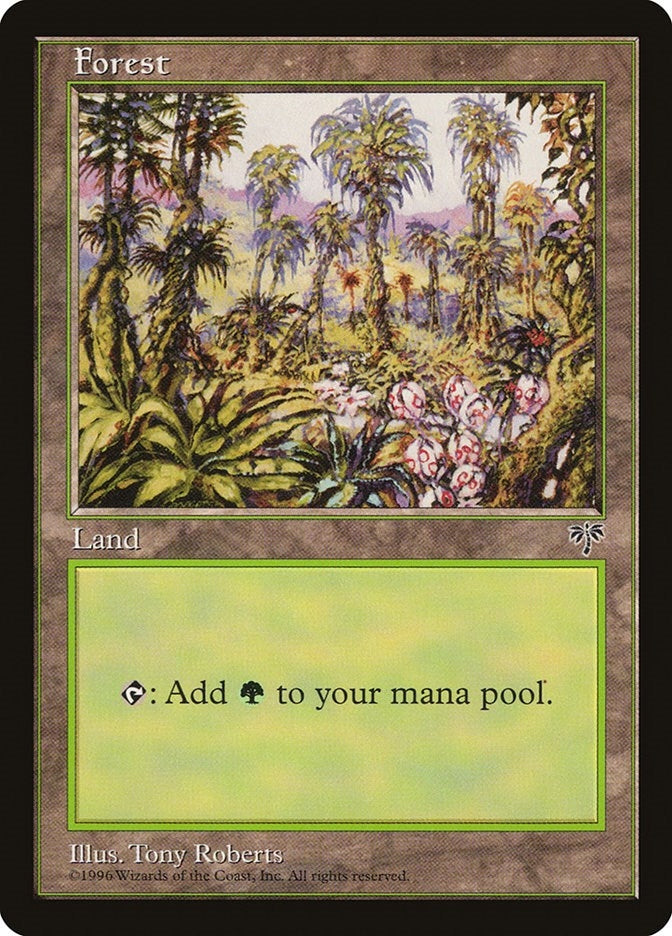 Image for Forest (Pink Flowers Right) (Mirage) - Magic: The Gathering