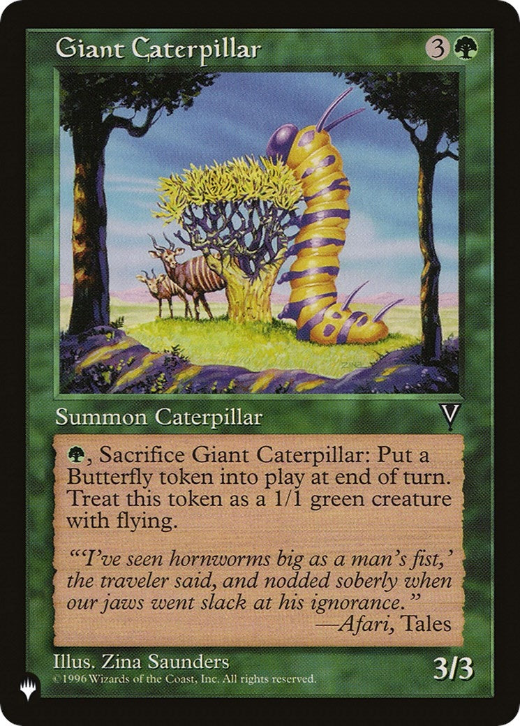 Image for Giant Caterpillar (The List Reprints) - Magic: The Gathering