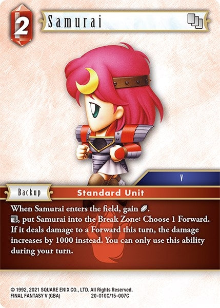 Image for Samurai (Dawn of Heroes) (20-010C/15-007C) - Final Fantasy TCG