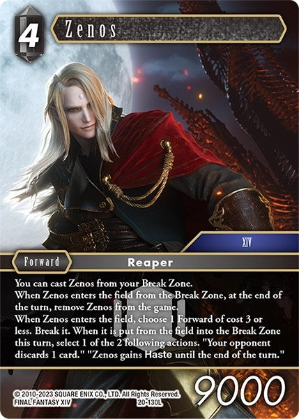 Image for Zenos (Dawn of Heroes) (20-130L) - Final Fantasy TCG