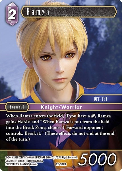 Image for Ramza (Dawn of Heroes) (20-104R) - Final Fantasy TCG