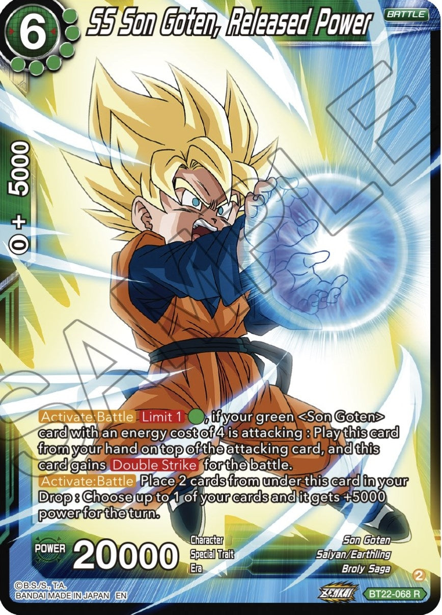 Image for SS Son Goten, Released Power (Critical Blow) (BT22-068) - Dragon Ball Super: Masters