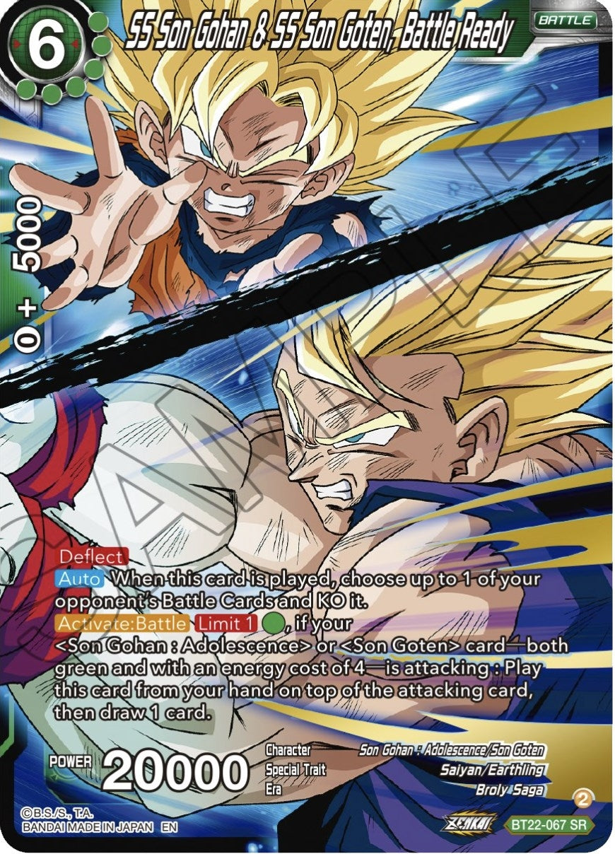 Image for SS Son Gohan & SS Son Goten, Battle Ready (Critical Blow) (BT22-067) - Dragon Ball Super: Masters