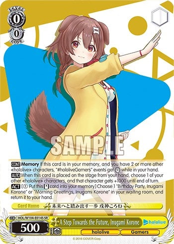 Image for A Step Towards the Future, Inugami Korone (SR) (hololive production Vol.2) (HOL/W104-E014 SR) - Weiss Schwarz