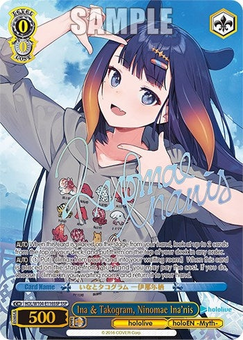 Image for Ina & Takogram, Ninomae Ina'nis (SSP) (hololive production Vol.2) (HOL/W104-E116SSP SSP) - Weiss Schwarz