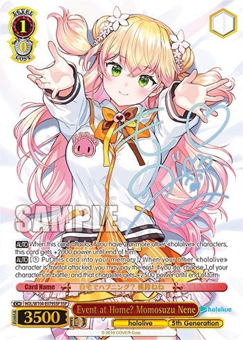 Image for Event at Home? Momosuzu Nene (SSP) (hololive production Vol.2) (HOL/W104-E079SSP SSP) - Weiss Schwarz