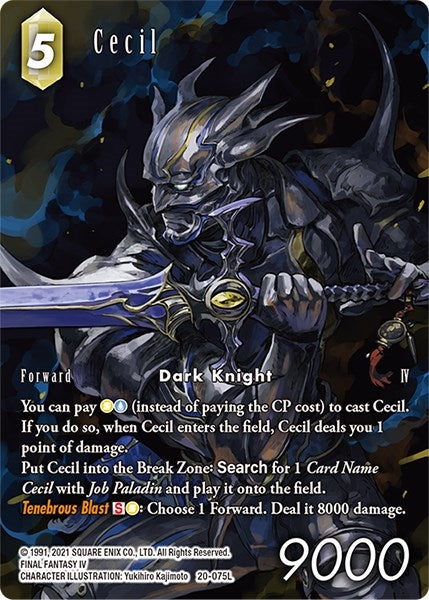 Image for Cecil (Full Art) (075) (Dawn of Heroes) (20-075L) - Final Fantasy TCG
