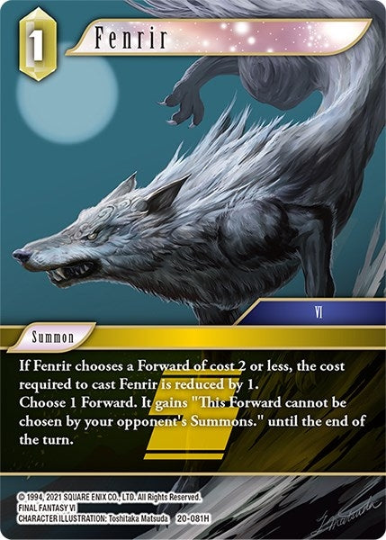 Image for Fenrir (Dawn of Heroes) (20-081H) - Final Fantasy TCG