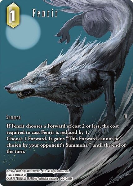 Image for Fenrir (Full Art) (Dawn of Heroes) (20-081H) - Final Fantasy TCG
