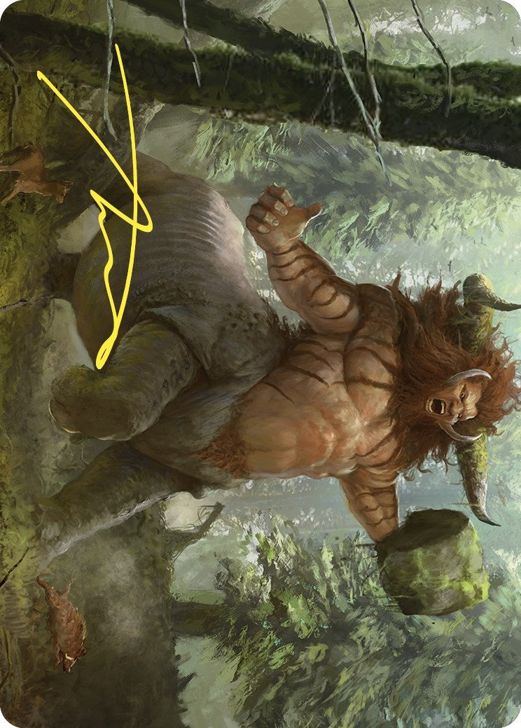 Image for Stonehoof Chieftain Art Card (Gold-Stamped Signature) (Art Series: Commander Masters) (26) - Magic: The Gathering