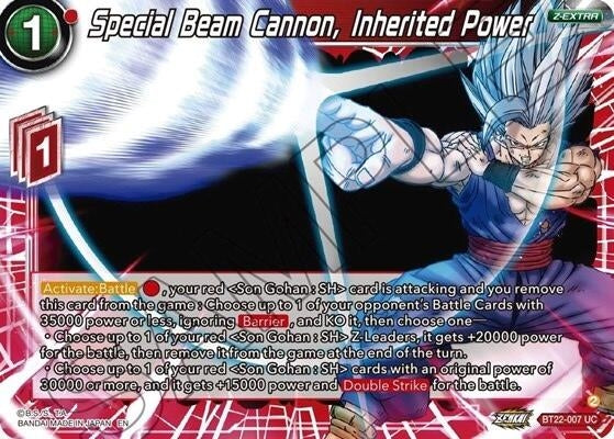 Image for Special Beam Cannon, Inherited Power (Critical Blow) (BT22-007) - Dragon Ball Super: Masters