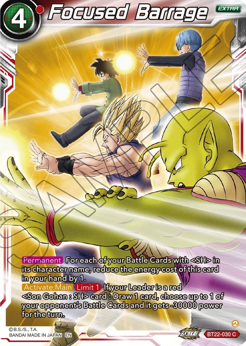 Image for Focused Barrage (Critical Blow) (BT22-030) - Dragon Ball Super: Masters