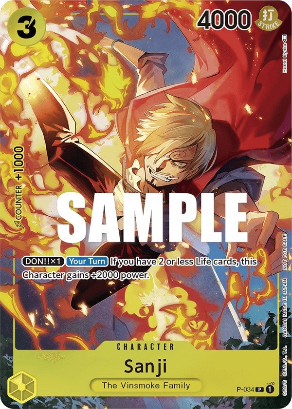 Image for Sanji (Event Pack Vol. 2) (One Piece Promotion Cards) (P-034) - One Piece Card Game