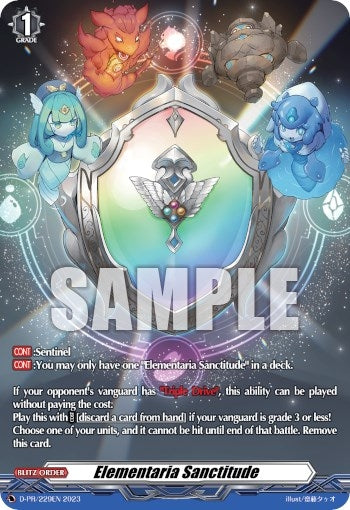 Image for Elementaria Sanctitude (229) (D Promo Cards) (D-PR/229EN 2023) - Cardfight Vanguard