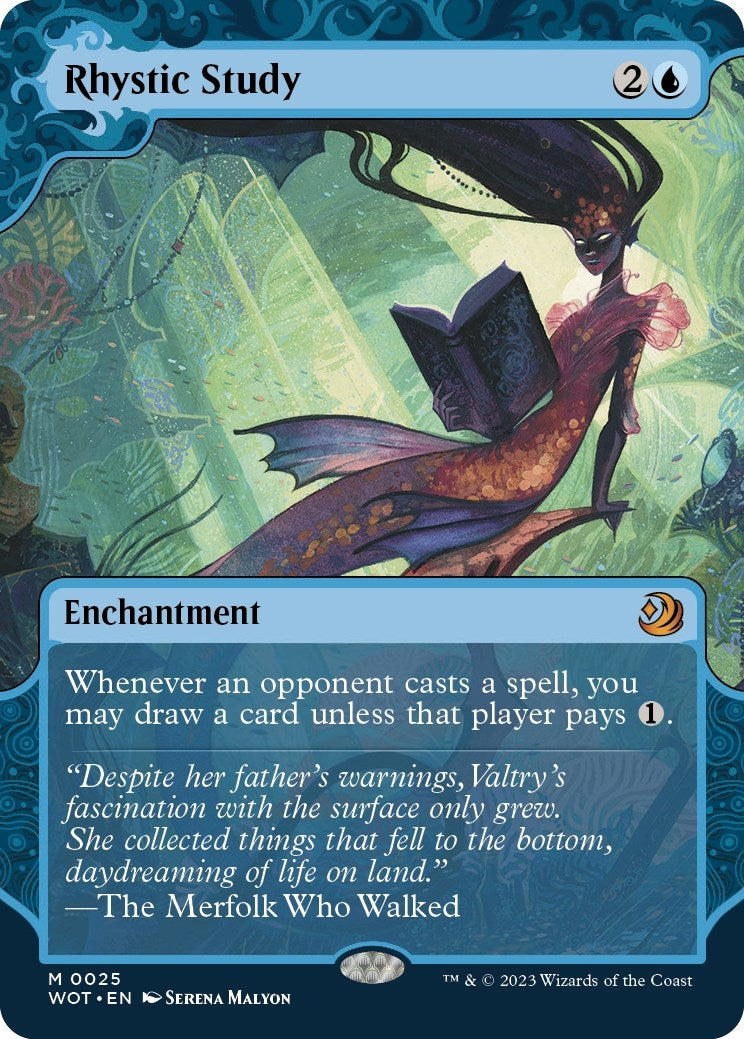 Image for Rhystic Study (Wilds of Eldraine: Enchanting Tales) (25) - Magic: The Gathering