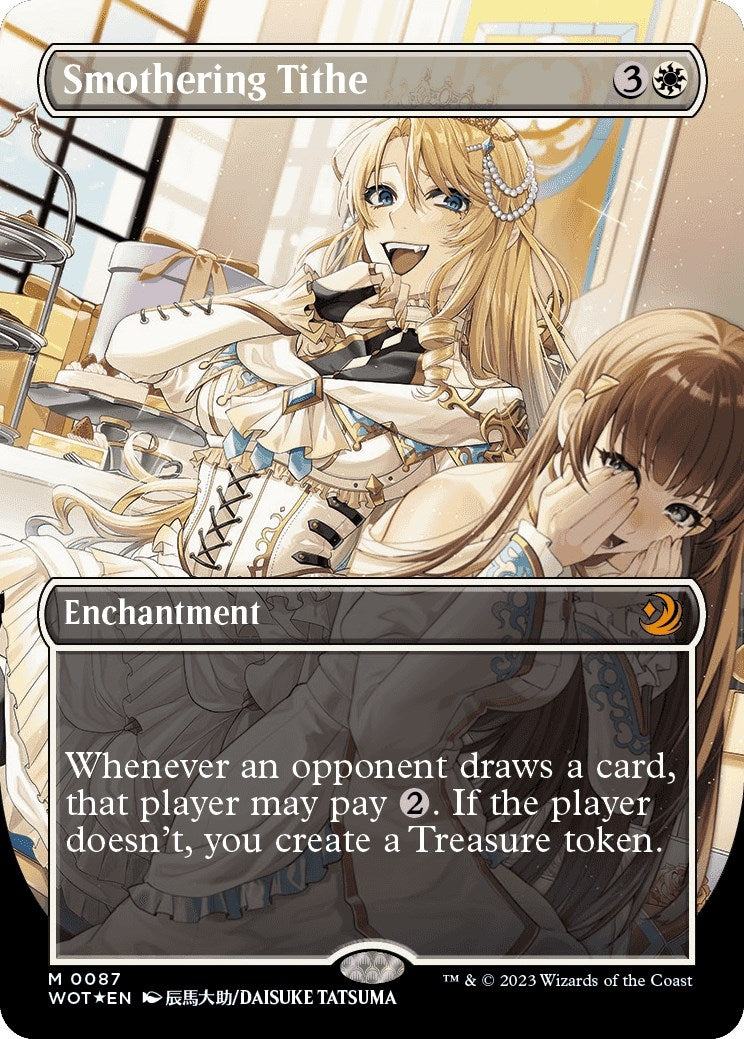 Image for Smothering Tithe (Anime Borderless) (Confetti Foil) (Wilds of Eldraine: Enchanting Tales) (87) - Magic: The Gathering