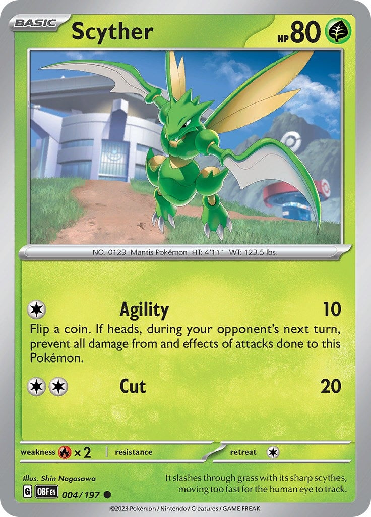 Image for Scyther (SV03: Obsidian Flames) (004/197) - Pokemon