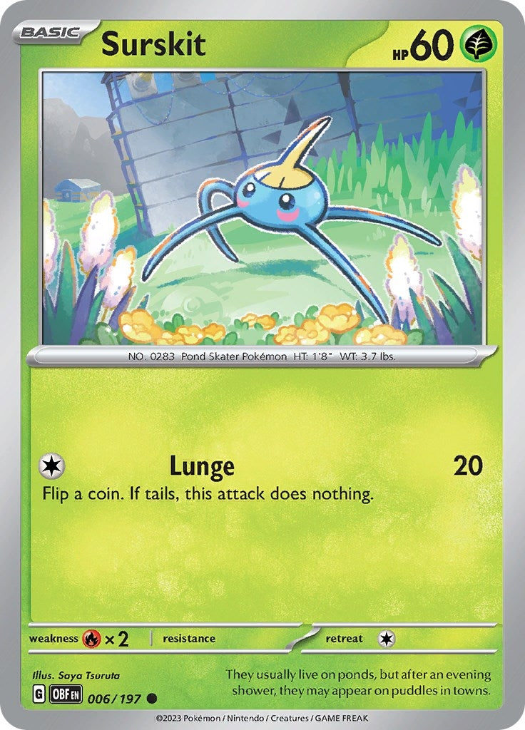 Image for Surskit (SV03: Obsidian Flames) (006/197) - Pokemon