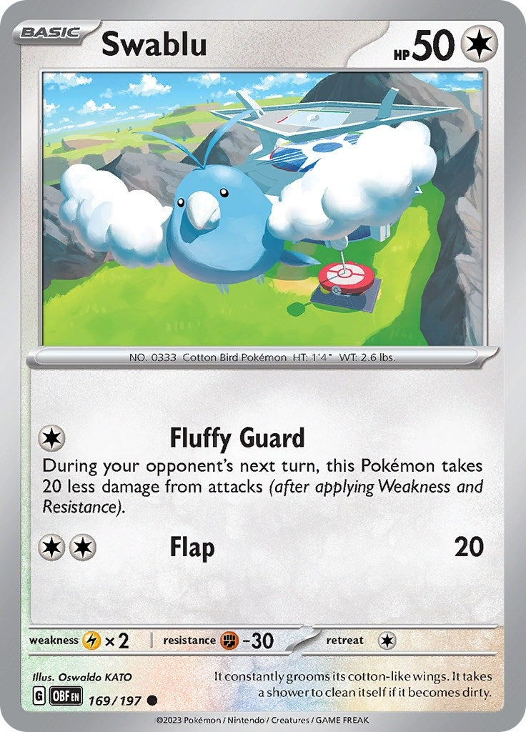 Image for Swablu (SV03: Obsidian Flames) (169/197) - Pokemon
