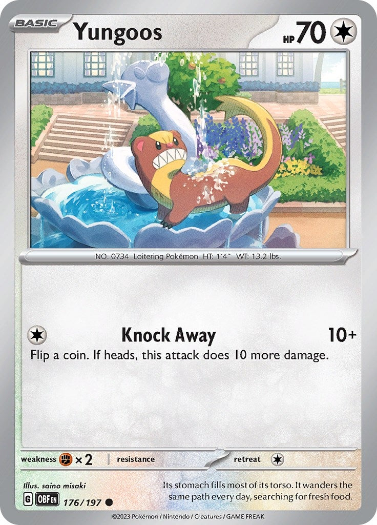 Image for Yungoos (SV03: Obsidian Flames) (176/197) - Pokemon
