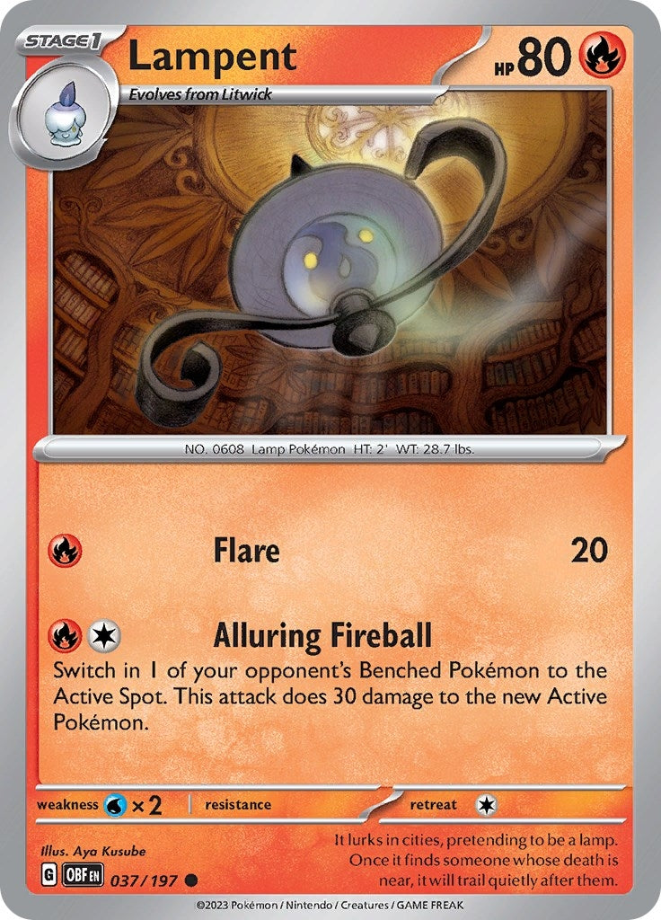 Image for Lampent (SV03: Obsidian Flames) (037/197) - Pokemon