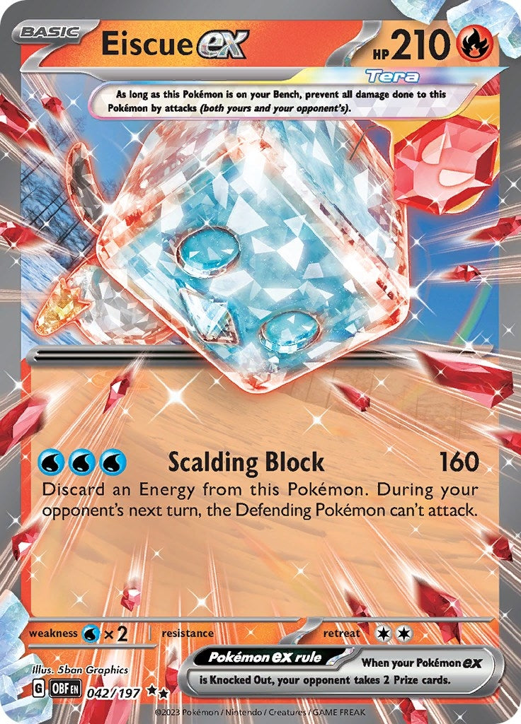 Image for Eiscue ex (SV03: Obsidian Flames) (042/197) - Pokemon