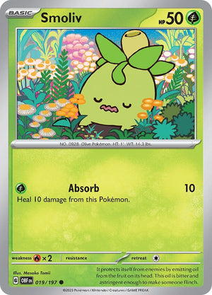Image for Smoliv (SV03: Obsidian Flames) (019/197) - Pokemon
