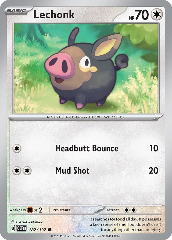 Image for Lechonk (SV03: Obsidian Flames) (182/197) - Pokemon