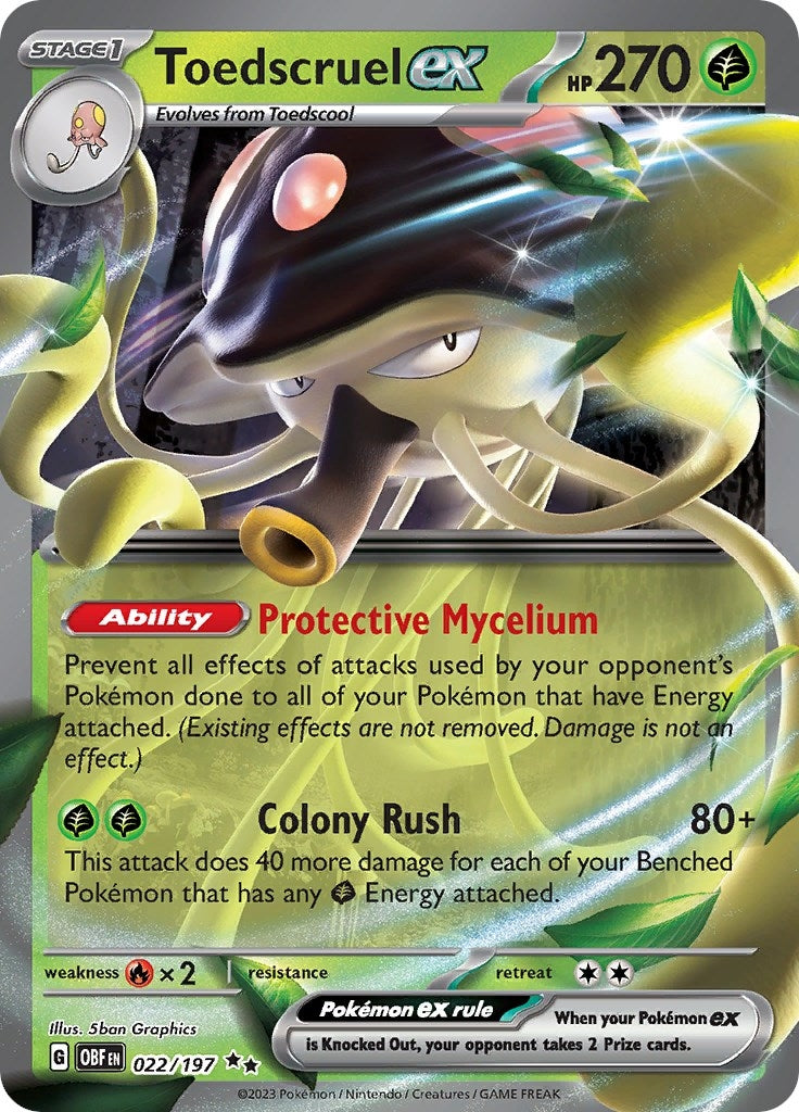 Image for Toedscruel ex (SV03: Obsidian Flames) (022/197) - Pokemon