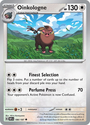 Image for Oinkologne (SV03: Obsidian Flames) (184/197) - Pokemon