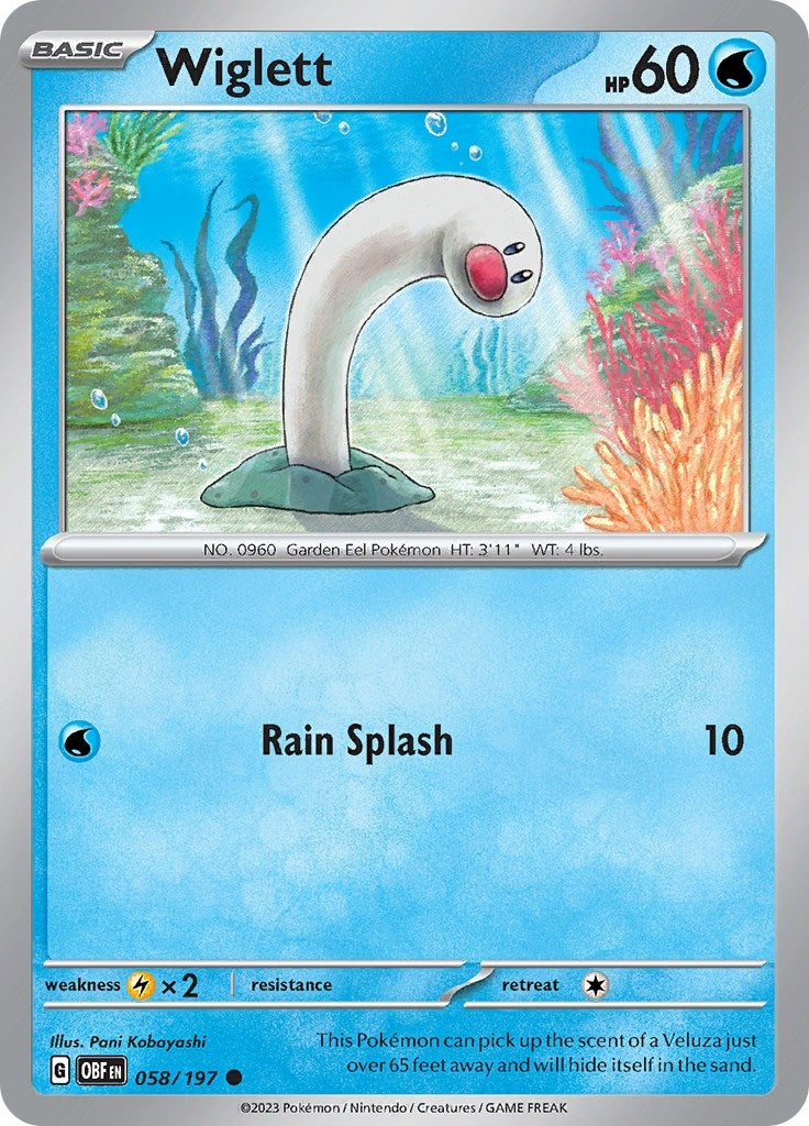 Image for Wiglett (SV03: Obsidian Flames) (058/197) - Pokemon