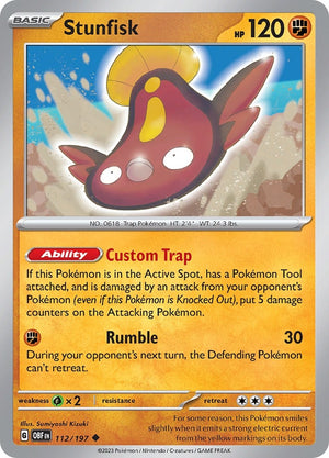 Image for Stunfisk (SV03: Obsidian Flames) (112/197) - Pokemon