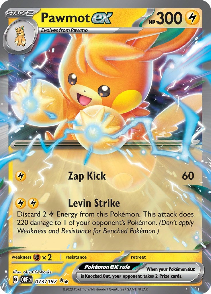 Image for Pawmot ex (SV03: Obsidian Flames) (073/197) - Pokemon