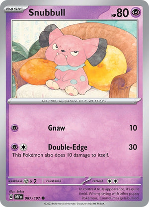Image for Snubbull (SV03: Obsidian Flames) (087/197) - Pokemon