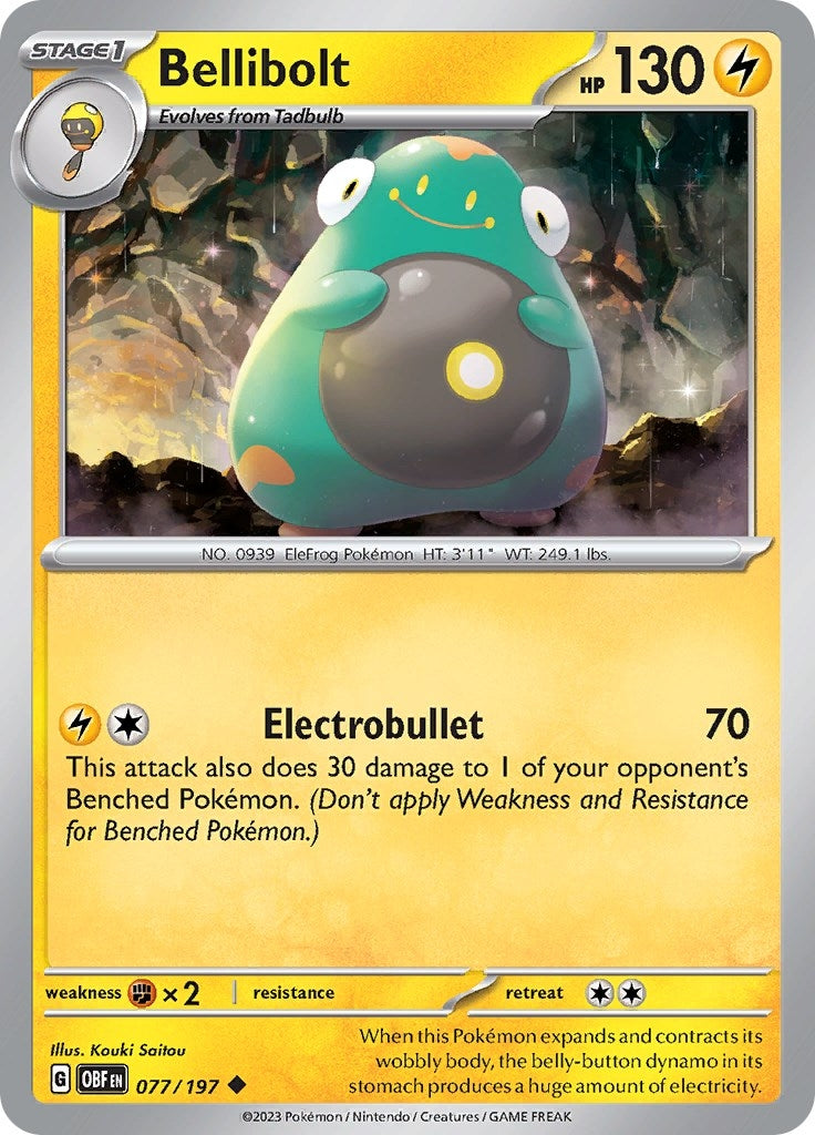 Image for Bellibolt (SV03: Obsidian Flames) (077/197) - Pokemon