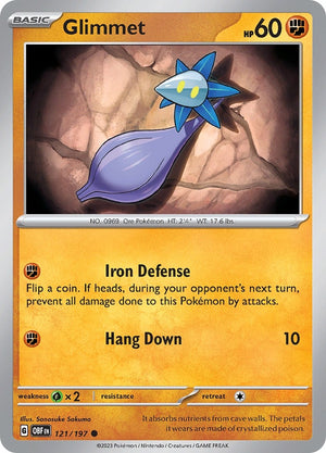 Image for Glimmet (SV03: Obsidian Flames) (121/197) - Pokemon