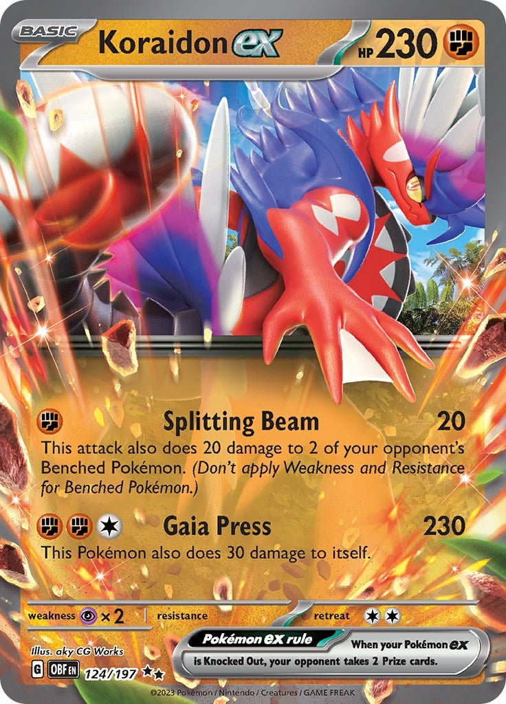 Image for Koraidon ex (SV03: Obsidian Flames) (124/197) - Pokemon