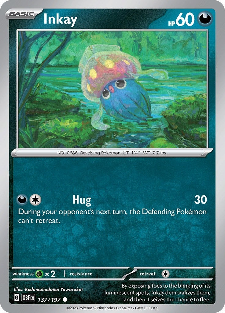 Image for Inkay (SV03: Obsidian Flames) (137/197) - Pokemon