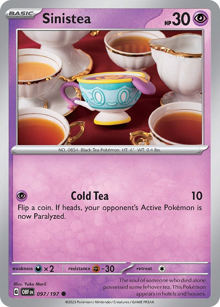 Image for Sinistea (SV03: Obsidian Flames) (097/197) - Pokemon