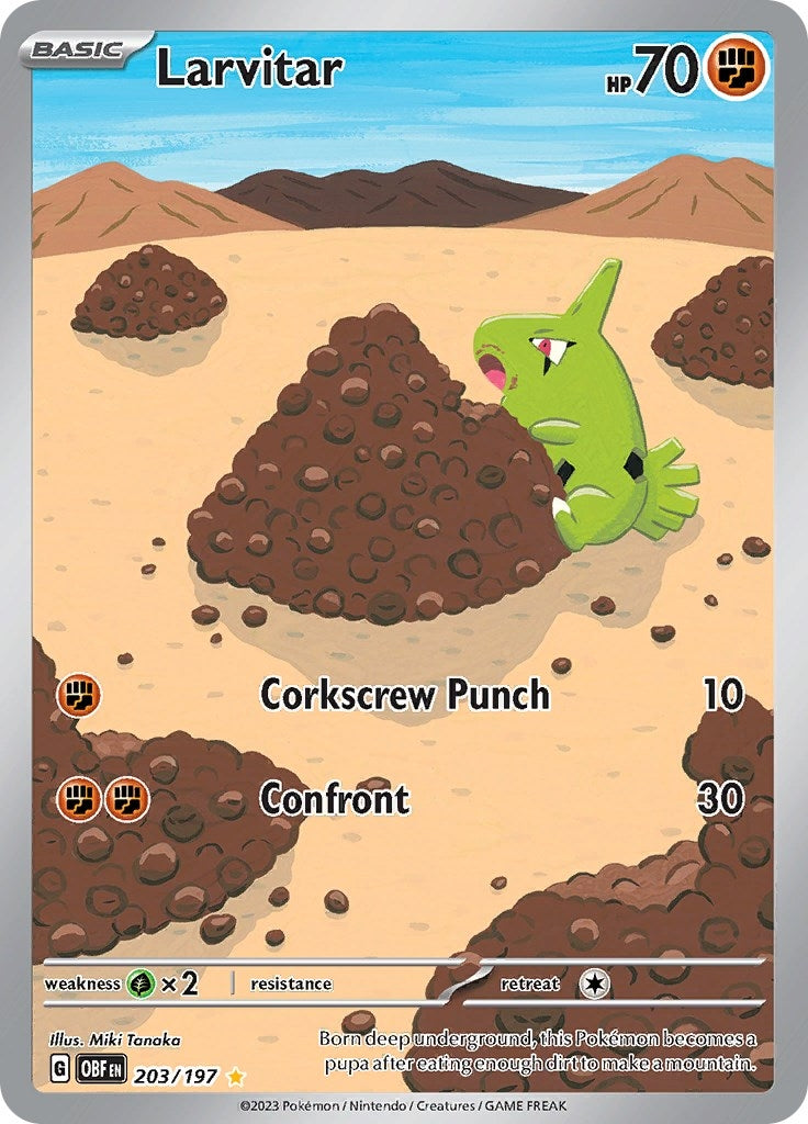 Image for Larvitar (SV03: Obsidian Flames) (203/197) - Pokemon