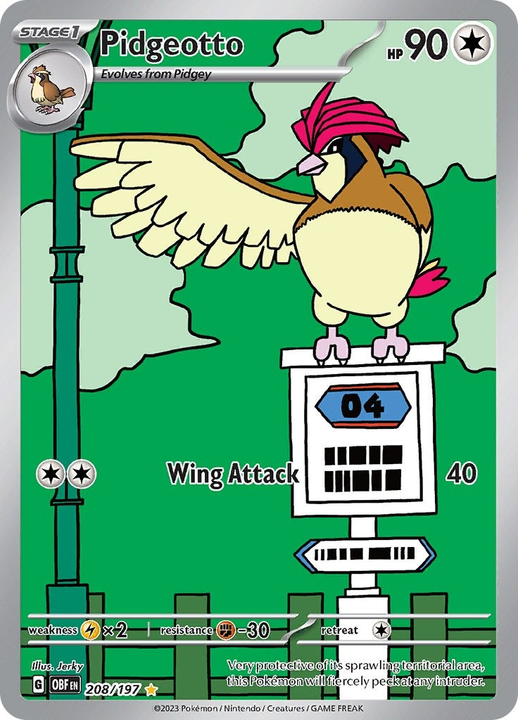 Image for Pidgeotto (SV03: Obsidian Flames) (208/197) - Pokemon