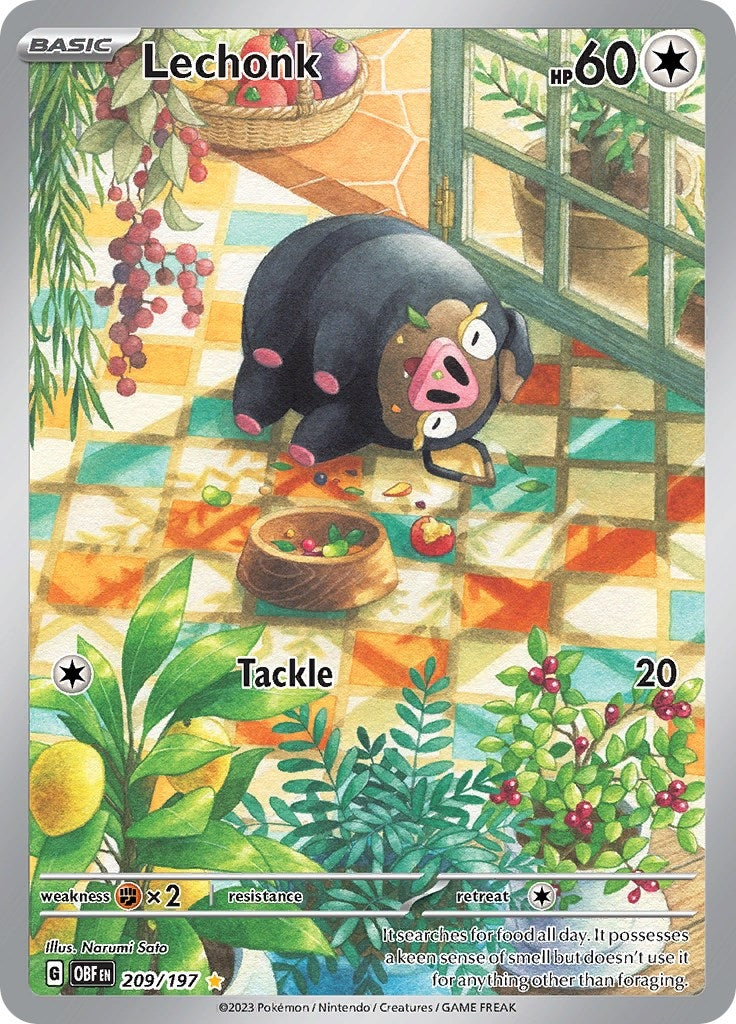 Image for Lechonk (SV03: Obsidian Flames) (209/197) - Pokemon